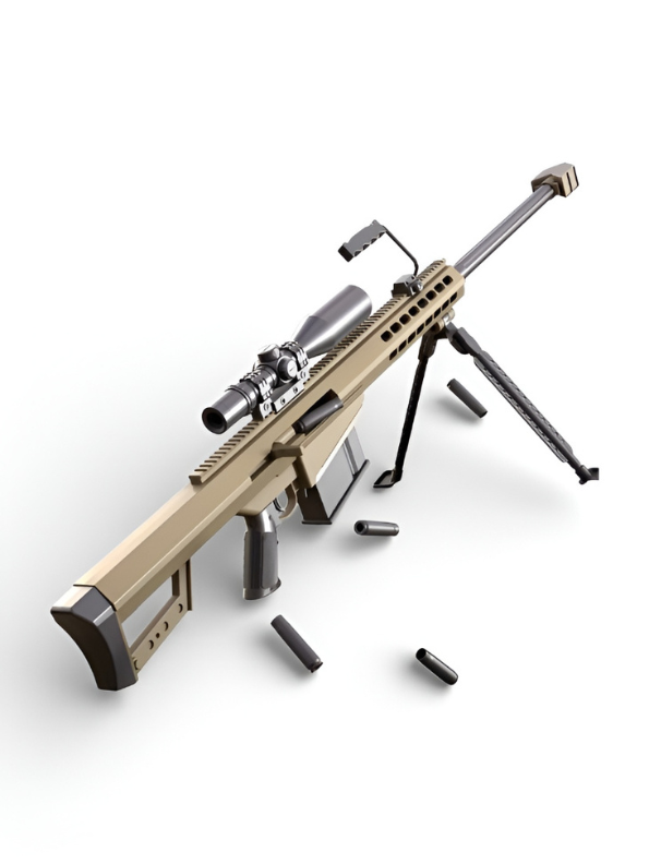 Barrett M82A1 Toy Sniper Rifle Giant – DIY Assembly Shooting Game Kit with Bipod, Scope & Shell Ejection NX16601.