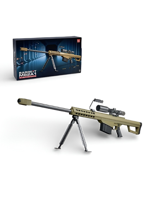 Barrett M82A1 Toy Sniper Rifle Giant – DIY Assembly Shooting Game Kit with Bipod, Scope & Shell Ejection NX16601.