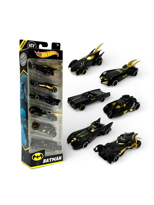 Batman Alloy Die-Cast Cars Set of 6 – Premium Zinc Alloy Toy Cars.