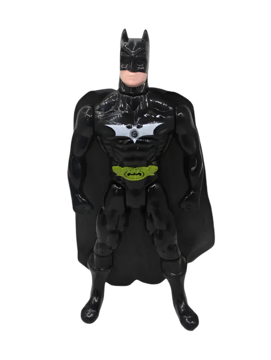 Batman Superhero Action Figure – Classic Black Costume with Green Utility Belt and Cloth Cape LMI10703.
