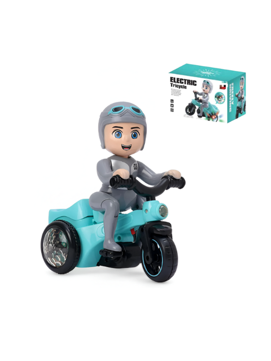 Battery Operated Bumping Tricycle Toy – 3D Light & Sound Stunt Cycle LMI7695.