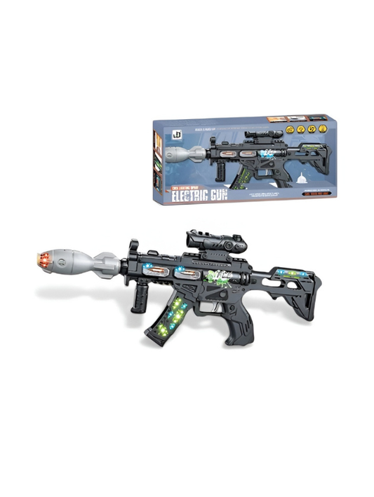 Battery Operated Electric Toy Machine Gun with Water Mist Spray, LED Lights & Realistic Sound MD3429.