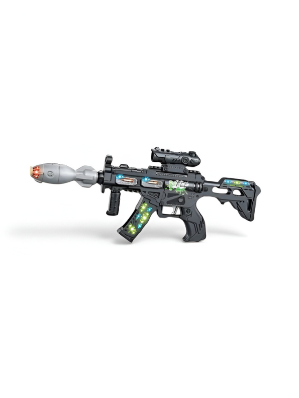 Battery Operated Electric Toy Machine Gun with Water Mist Spray, LED Lights & Realistic Sound MD3429.