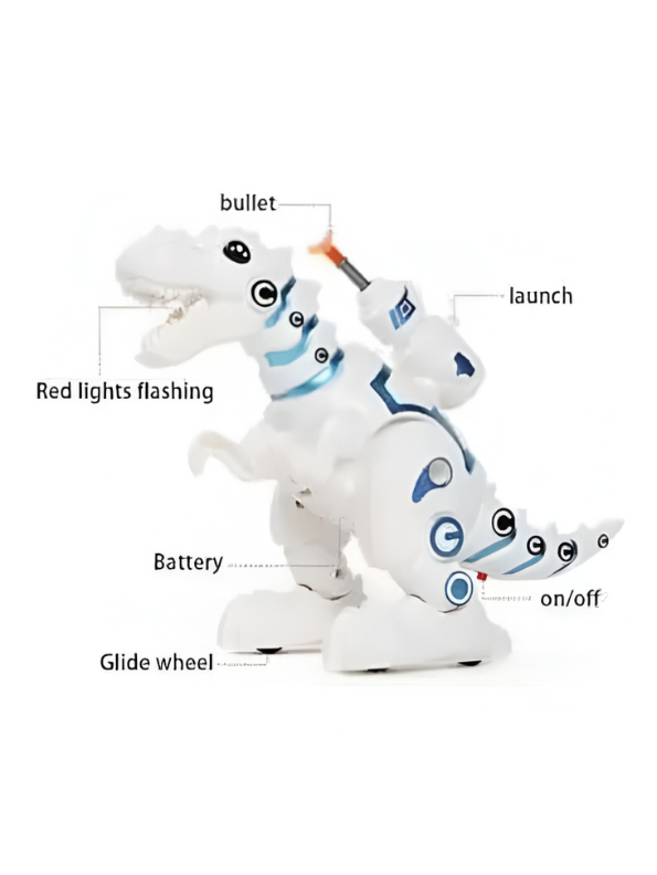 Battle Dragon – Walking Robot Dinosaur Toy with Lights, Music & Missile Launch | Action Robo Dino for Kids LMI13882.
