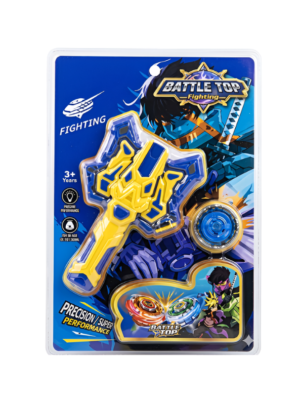 Battle Top Spinning Toy Set with Power Launcher Blue NX16579.