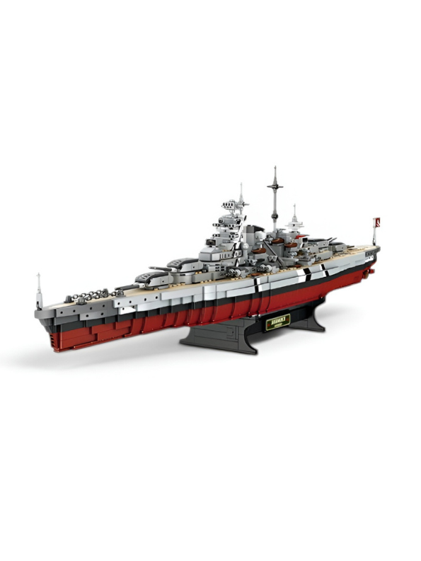 Battleship Building Block Set – WW2 Military Warship Model Kit TV6957.
