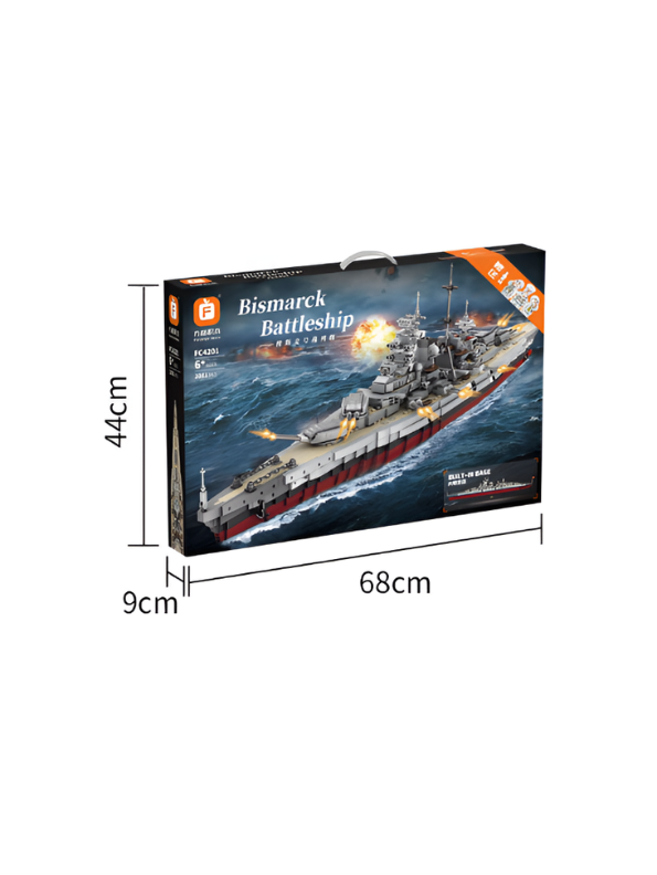 Battleship Building Block Set – WW2 Military Warship Model Kit TV6957.
