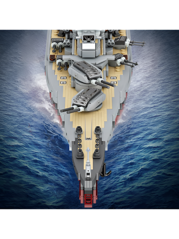 Battleship Building Block Set – WW2 Military Warship Model Kit TV6957.