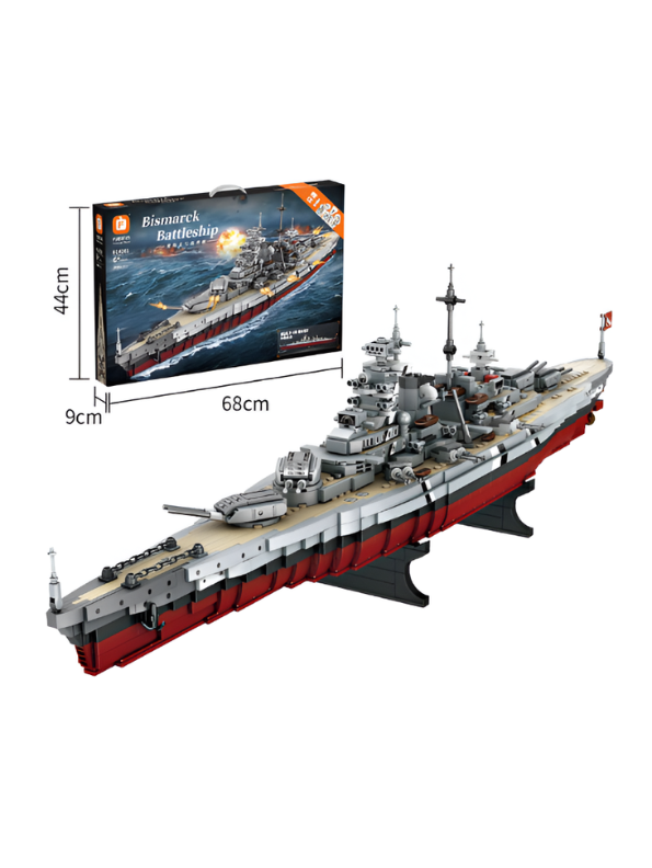 Battleship Building Block Set – WW2 Military Warship Model Kit TV6957.