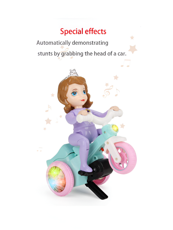 Beautiful Princess Musical Tricycle Toy for Girls | Bump & Go Action Electric Princess Doll Bike with 3D Colorful Lights & Music | Battery Operated Kids Toy LMI7696.