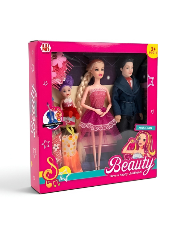 Beauty Musician Doll Set with Fashion Accessories & Small Child Doll LMI10173.