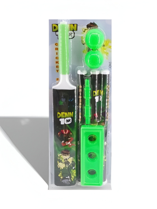 Ben 10 Kids Cricket Kit – Plastic Bat, Balls, Stumps & Stand, Complete Outdoor Sports Play Set LMI7661.
