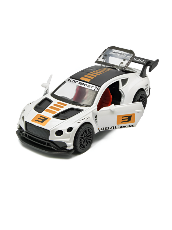 Orange - Bentley Continental GT3 Diecast Car – Alloy Model with Openable Doors and Pull-Back Action Scale 1:36 LMI15331.