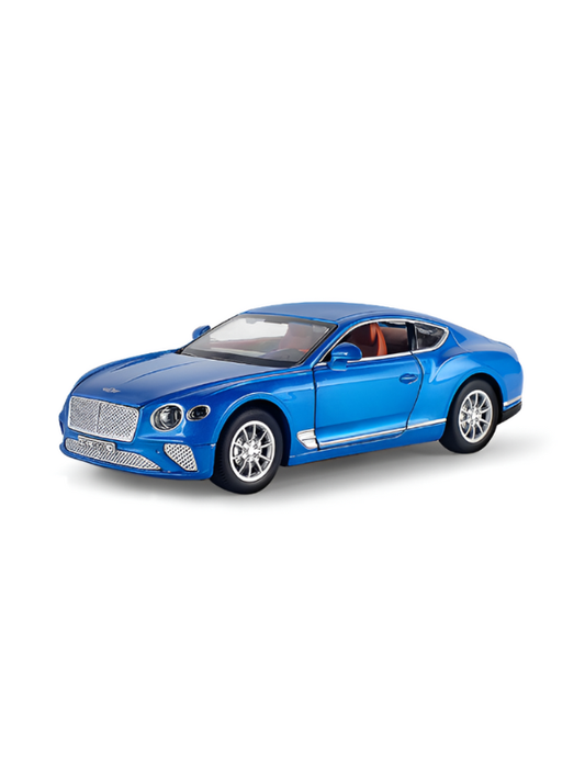 Bentley Continental GT Diecast Model Car 1:36 Scale Luxury Collector's Blue Toy.