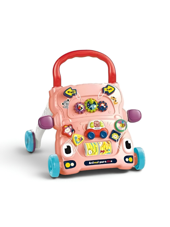 Bibi-Inn Baby Walker Activity Center – Adjustable Weight Anti-Slip Toddler Walker with Detachable Toy Car and Musical Gear Roller TV7091