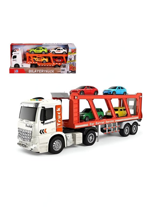Bilayer Double Transportation Truck – 2-in-1 Carrier Car Toy for Kids | Sturdy & Fun Vehicle Playset LMI8193.