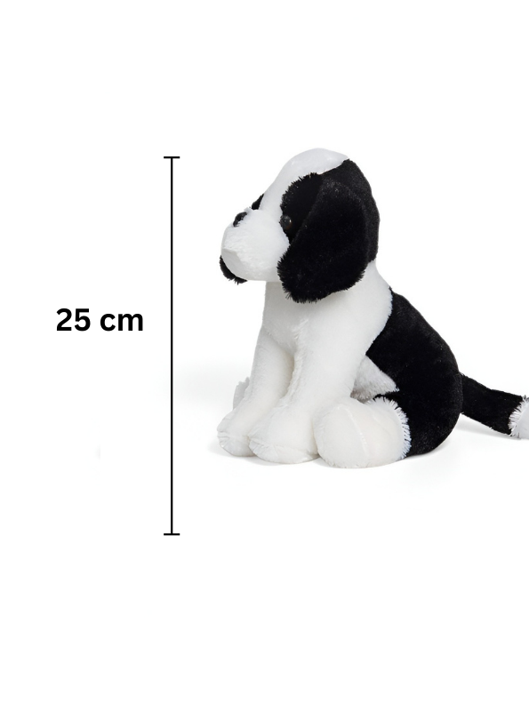 Black and White Puppy Plush Toy 25cm – Soft Floppy Ear Dog Stuffed Toy ST16297.