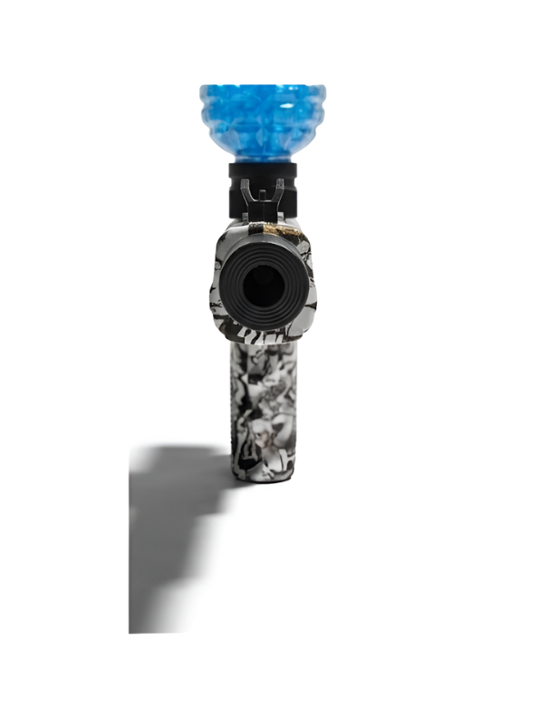 Blokk Blaster Automatic Gel Ball Gun with Water Bead Hopper & Silencer Extension, Write Graffiti Splatter MD446