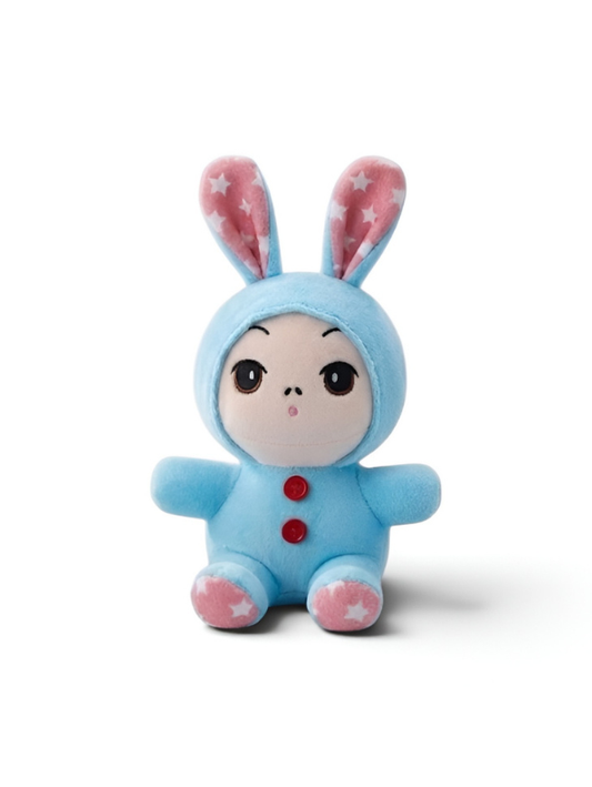 Blue Bunny Plushie | 7-Inch Stuffed Toy in Rabbit Costume Soft Toy ST11910