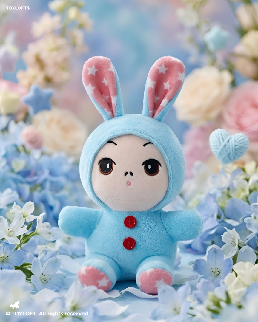 Blue Bunny Plushie | 7-Inch Stuffed Toy in Rabbit Costume Soft Toy ST11910