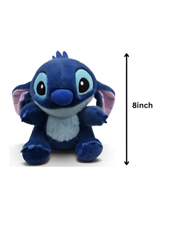 Blue Disney Stitch Soft Toy 8-Inch– Ultra-Soft Plushie Stuffed Animal Figure for Kids ST15958