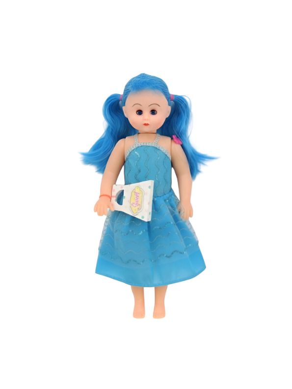 Blue Hair Fashion Doll Play Set with Accessories Movable Girl Doll LMI9443.
