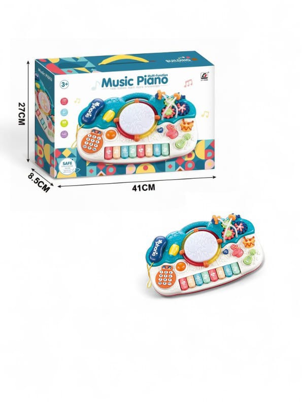 Blue Keyboard Piano Toy for Kids (TV-N-24) - Musical Learning Instrument with Fun Features