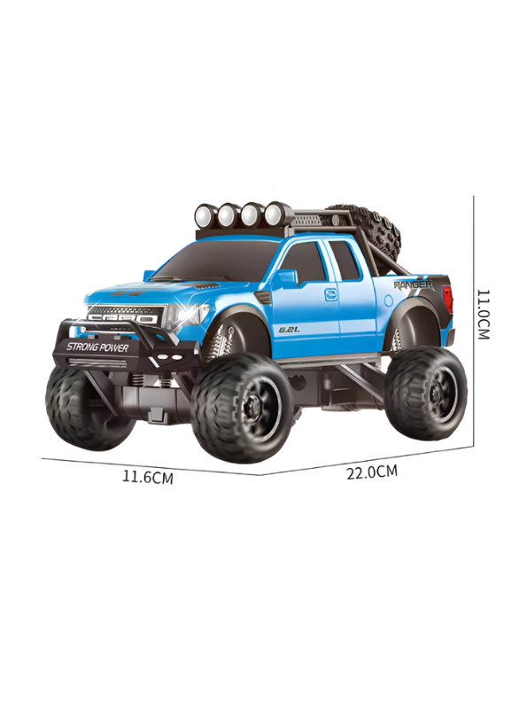 Blue Monster Truck Off-Road Ranger Pickup with LED Lights TV6201.