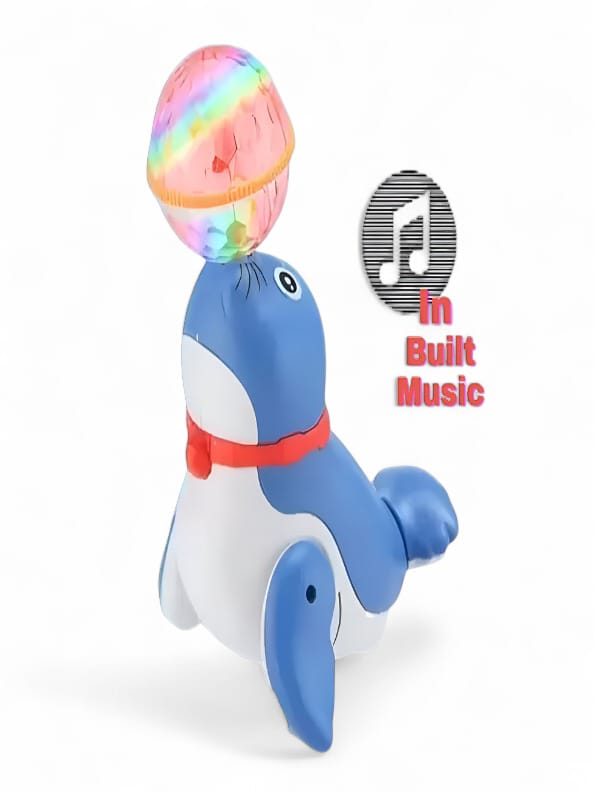 Blue Musical and Dancing Seal Toy for Kids (TV-N-24) - Interactive Light-Up Animal Toy with Fun Movements