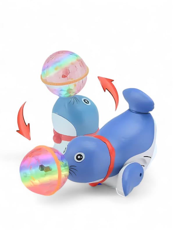 Blue Musical and Dancing Seal Toy for Kids (TV-N-24) - Interactive Light-Up Animal Toy with Fun Movements