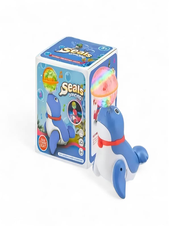 Blue Musical and Dancing Seal Toy for Kids (TV-N-24) - Interactive Light-Up Animal Toy with Fun Movements