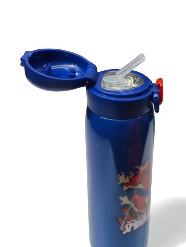 BlueSpider - Avengers Theme Sipper Bottle – Stainless Steel & Leakproof 500ml Push Button with Lock  NOV8336.
