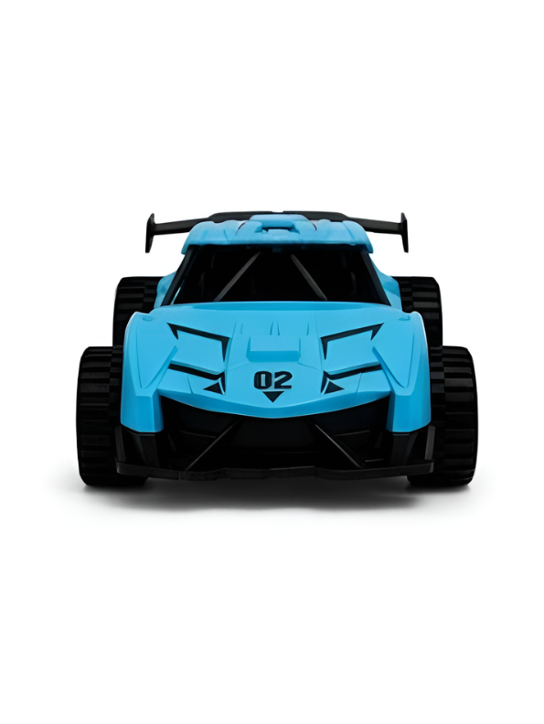 Blue Sport Racing Toy Car with Rear Spoiler - High-Speed Design Diecast Style Model LMI16820