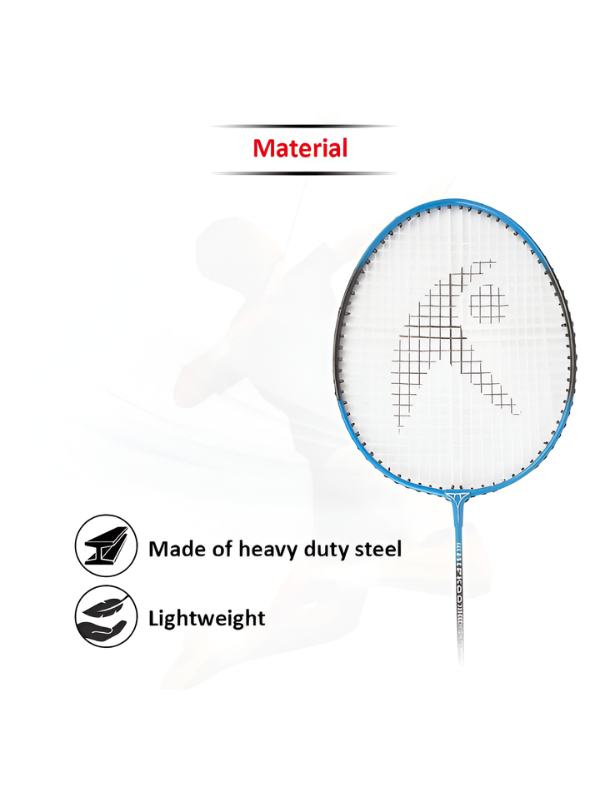 Blue 2-Piece Badminton Racket Set, High-Performance T-Joint Frame, Shock-Absorbing Comfort Handle, Includes Durable Racket Bag LMI1322
