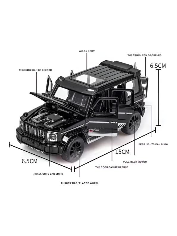 Brabus 1:32 Scale Die-Cast Model Car – Luxury Alloy Sports Car Miniature Black.
