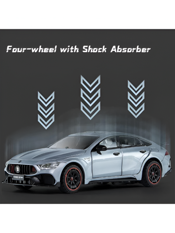 Brabus Rocket 900 – Metal Diecast Model Car Scale 1/24 with Light & Sound for Kids Silver LMI15747.