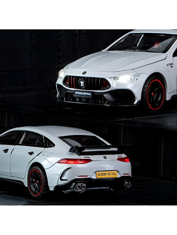 Brabus Rocket 900 – Metal Diecast Model Car Scale 1/24 with Light & Sound for Kids White LMI15747.