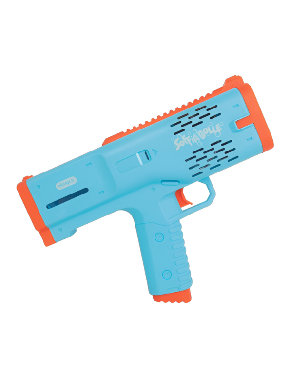 Bubble Gun Blaster Toy – Bubble Shooter with 2 Bubble Solution Bottles Blue LMI16593.