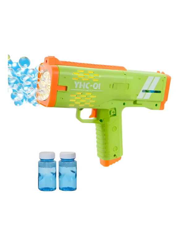 Bubble Gun Blaster Toy – Bubble Shooter with 2 Bubble Solution Bottles LMI16593.