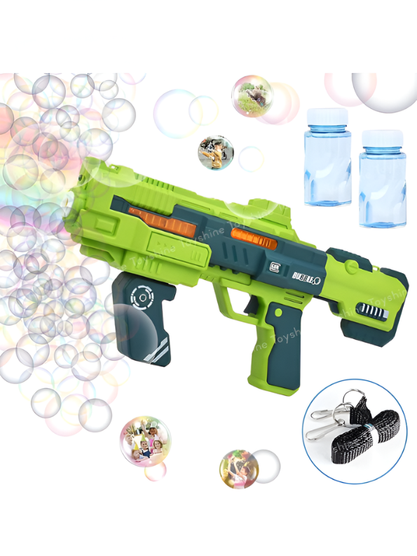 Bubble Gun Toy with 2 Bubble Solution Bottles – High Output 8000+ Bubbles/Min, Leak-Proof Automatic Bubble Blaster TV6041