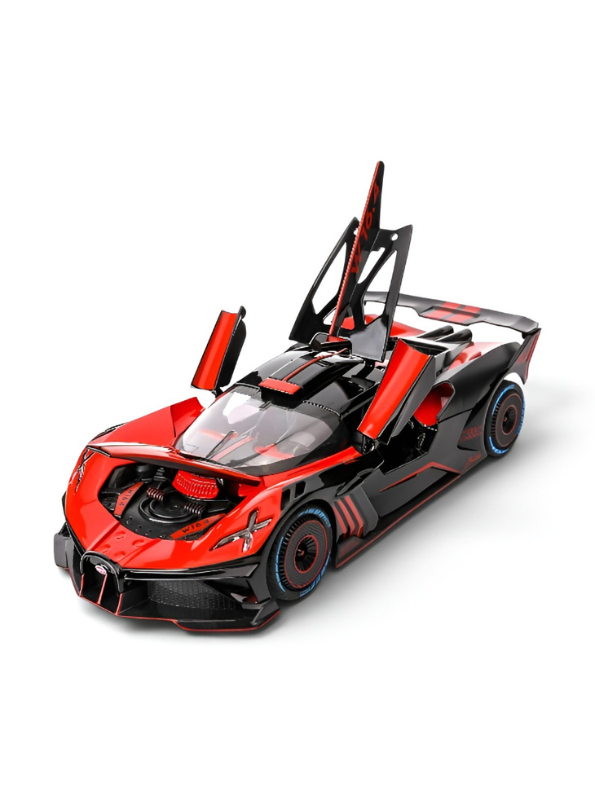 Bugatti Bolide Diecast Model Car – Scale 1:24 With Smoke Zinc Alloy Diecast Car Collectible for Kids and Adults LMI15527