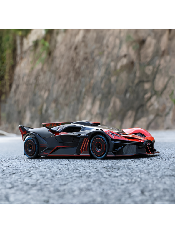 Bugatti Bolide Diecast Model Car – Scale 1:24 With Smoke Zinc Alloy Diecast Car Collectible for Kids and Adults LMI15527
