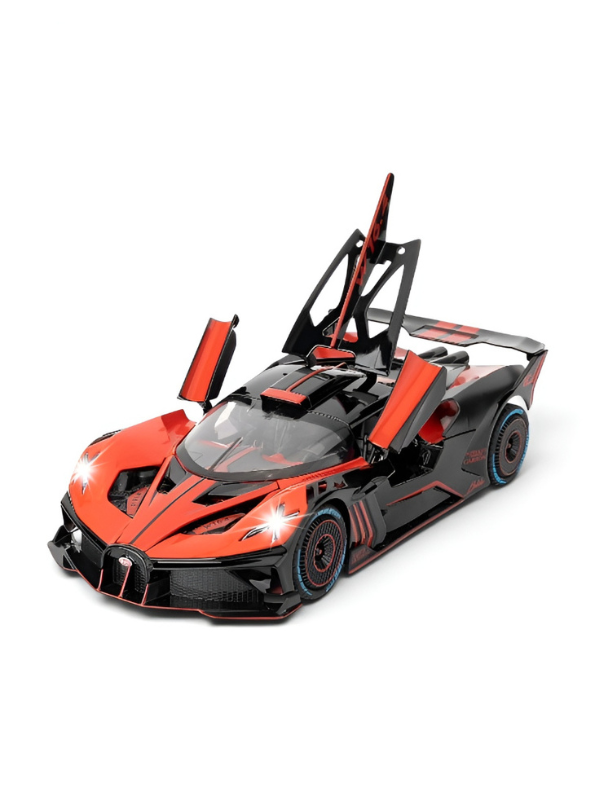 Bugatti Bolide Diecast Model Car – Scale 1:24 With Smoke Zinc Alloy Diecast Car Collectible for Kids and Adults LMI15527