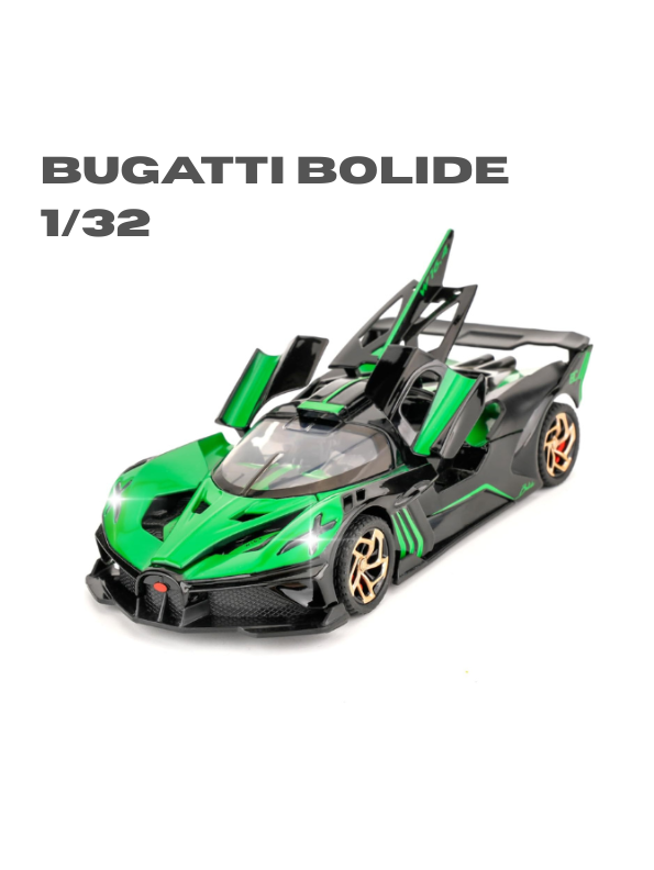 Bugatti Bolide Metal Diecast Car - Green Scale 1:32