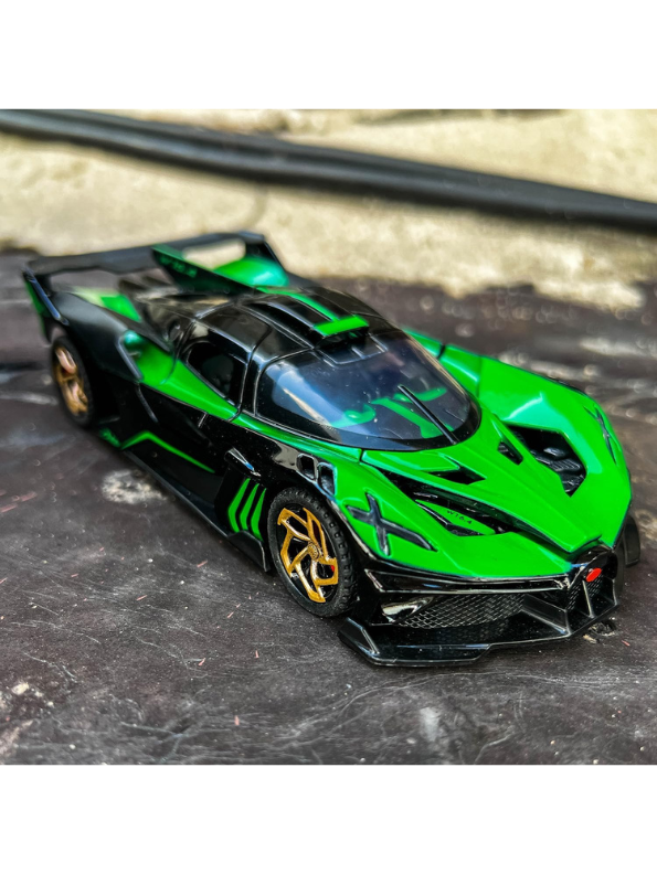 Bugatti Bolide Metal Diecast Car - Green Scale 1:32