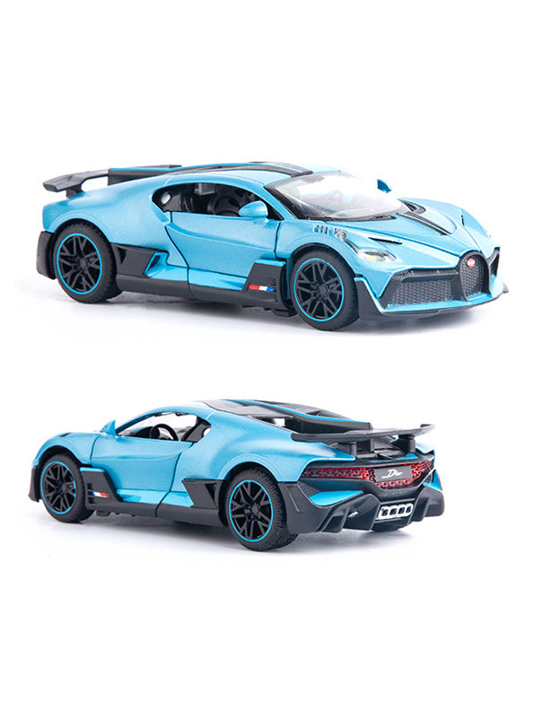 Bugatti Divo Pull Back Cars - Blue Small Size Scale 1:32 (MS-May-46)