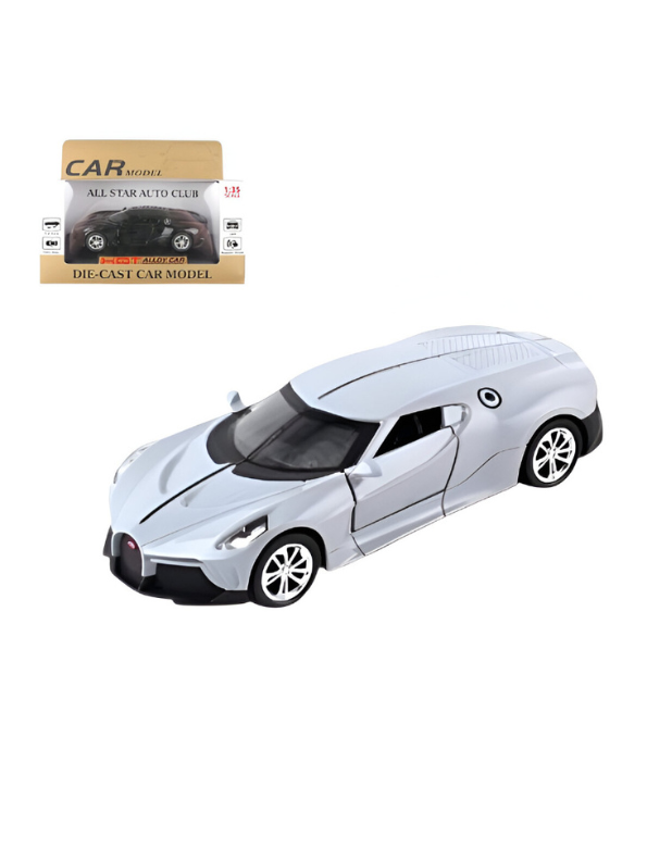Bugatti La Voiture Noire Diecast Model Car 1:35 Scale Collectible Toy White LMI15655.