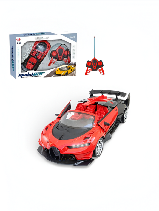 Bugatti RC Supercar Remote Control Car – High-Speed Electric Racing Toy, Full Function Controller Red LMI13650.