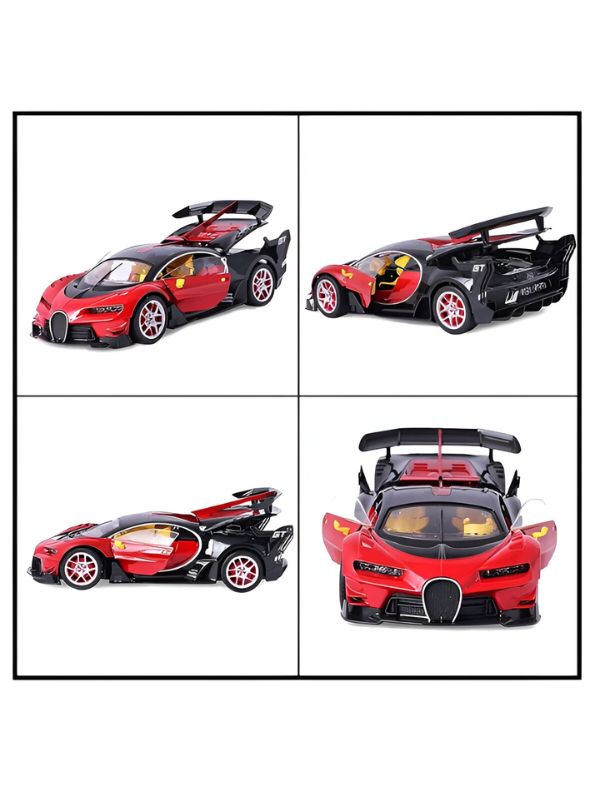 Bugatti Remote Control Car 1:16 Scale Red – High-Speed Racing RC Car with LED Headlights, Batteries Included, Stylish Design for Kids.