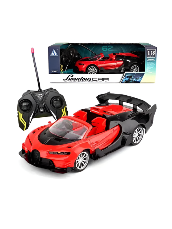 Bugatti Remote Control Car 1:18 Scale Red LMI12767.